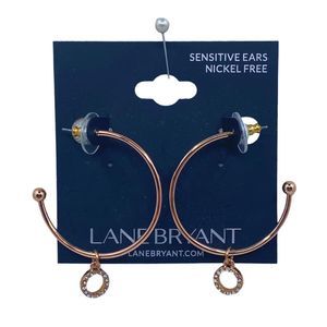 Lane Bryant Rose Gold Hoop Earrings - 1.25” Diameter